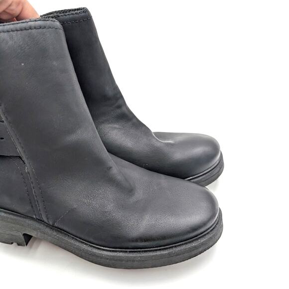 Lucky Brand Candre Double Buckle Lug Sole Boots Women's Black Size US9M EU40 - Picture 11 of 16